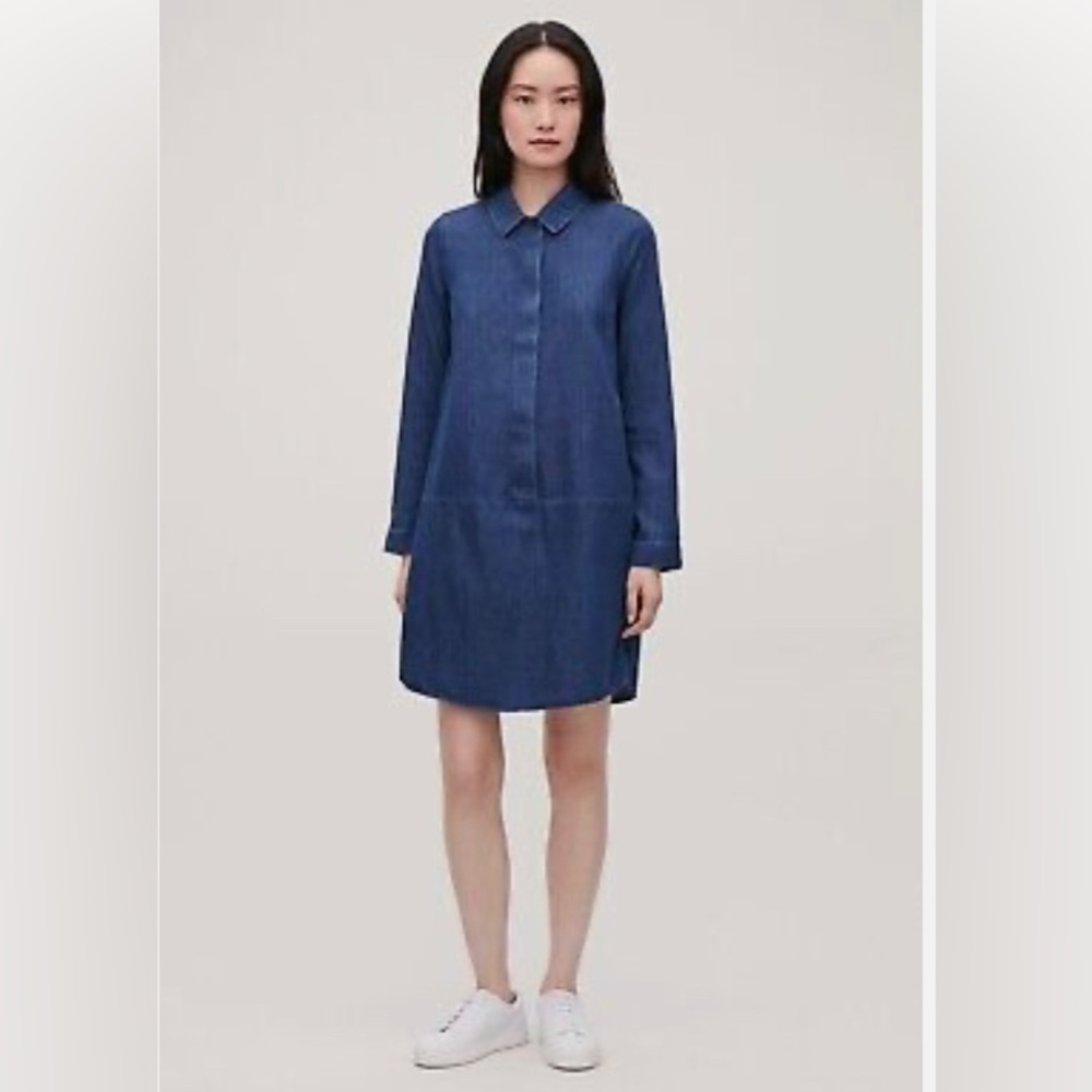 COS Denim Long sleeve dress size 2
